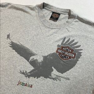 Vintage Harley-Davidson 1998 Jamaica Embroidered Gray Short Sleeve Tee NNT